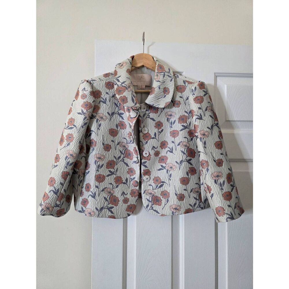 Gal Meets Glam Lola Dancing Daisy Jacquard Jacket 10